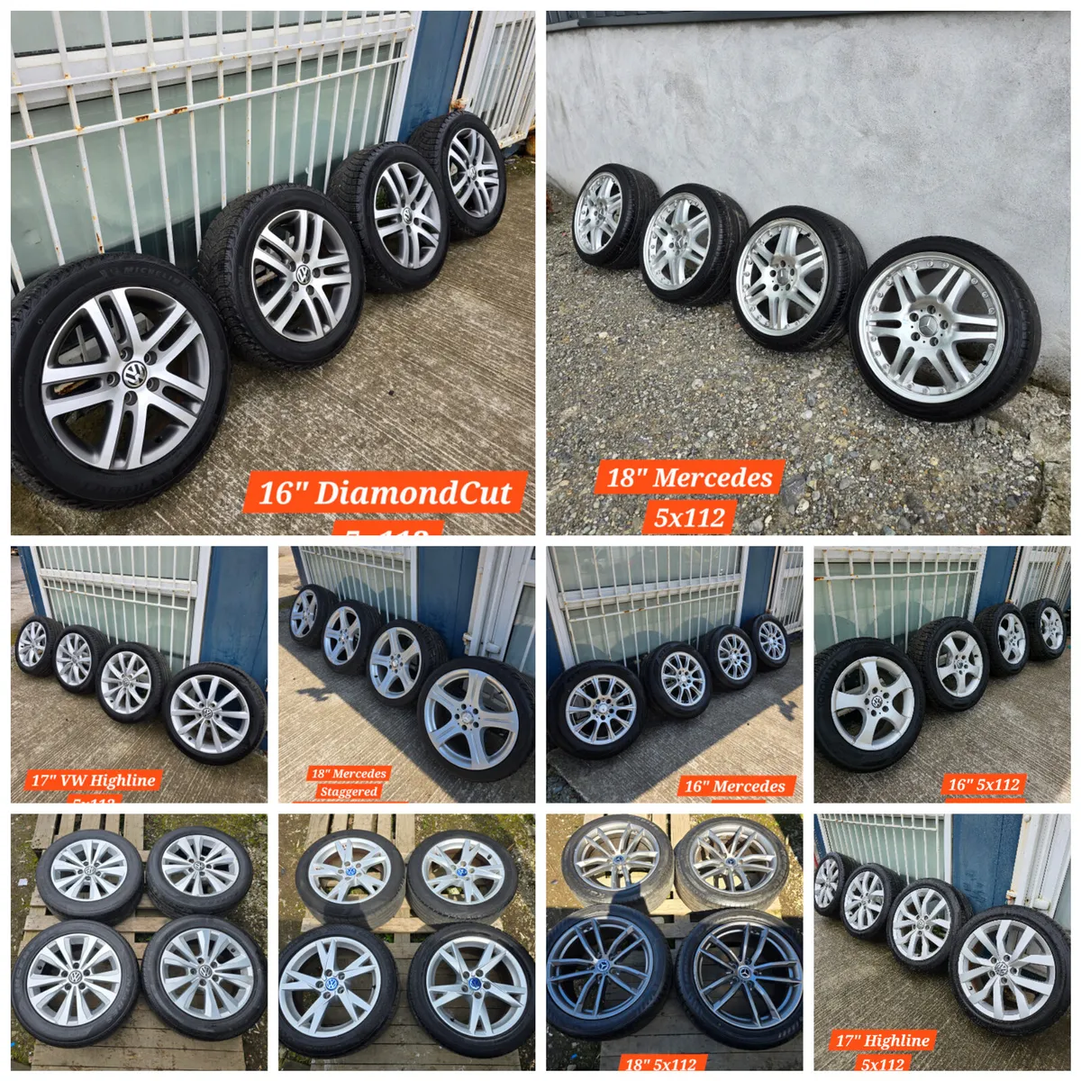 Sets of 5x112 Alloys For Sale ,16-19" VW, Mercedes - Image 1