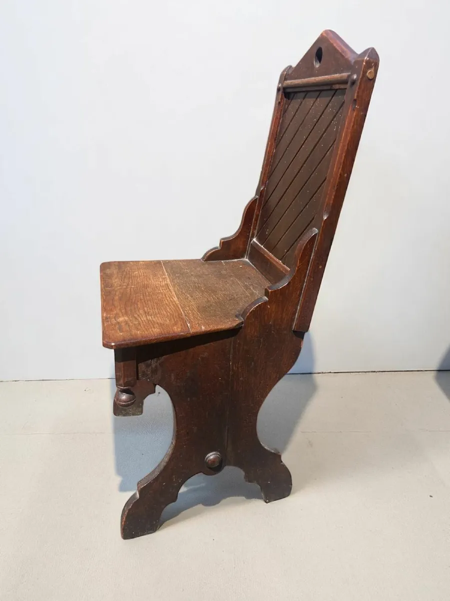 Antique Hall Chair - Gothic - Image 4