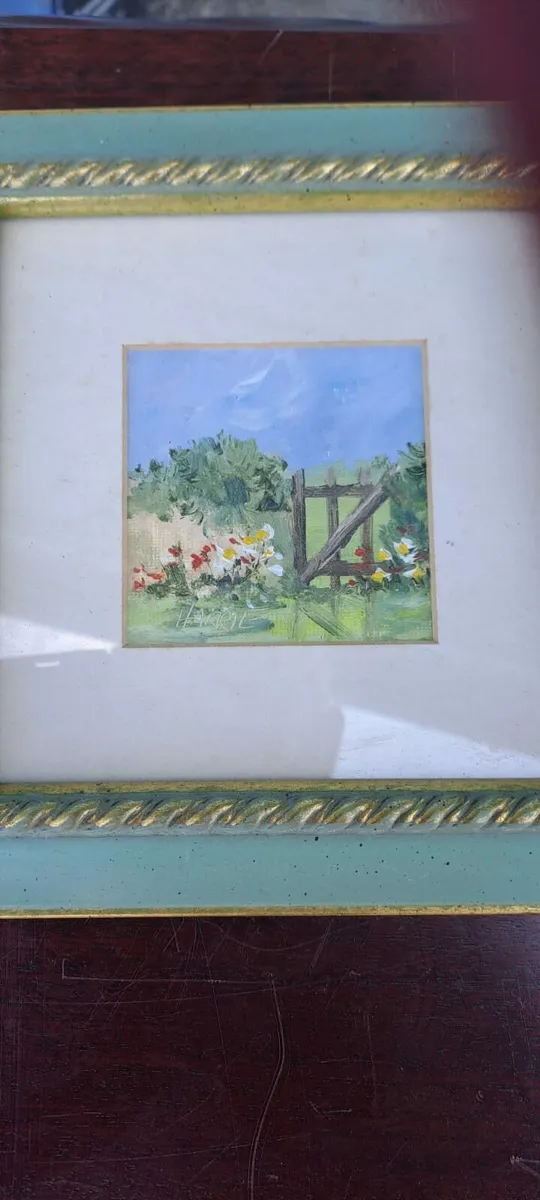 Picture Oil Painting Garden Gate - Image 4