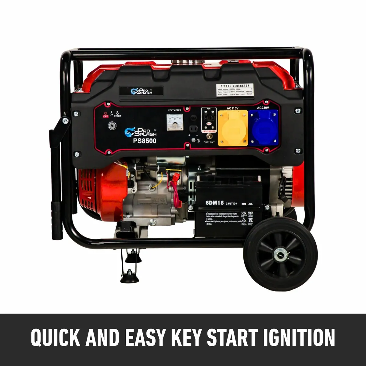 PP-8500 Petrol Generator - 7.5kW Max + Key Start - Image 3