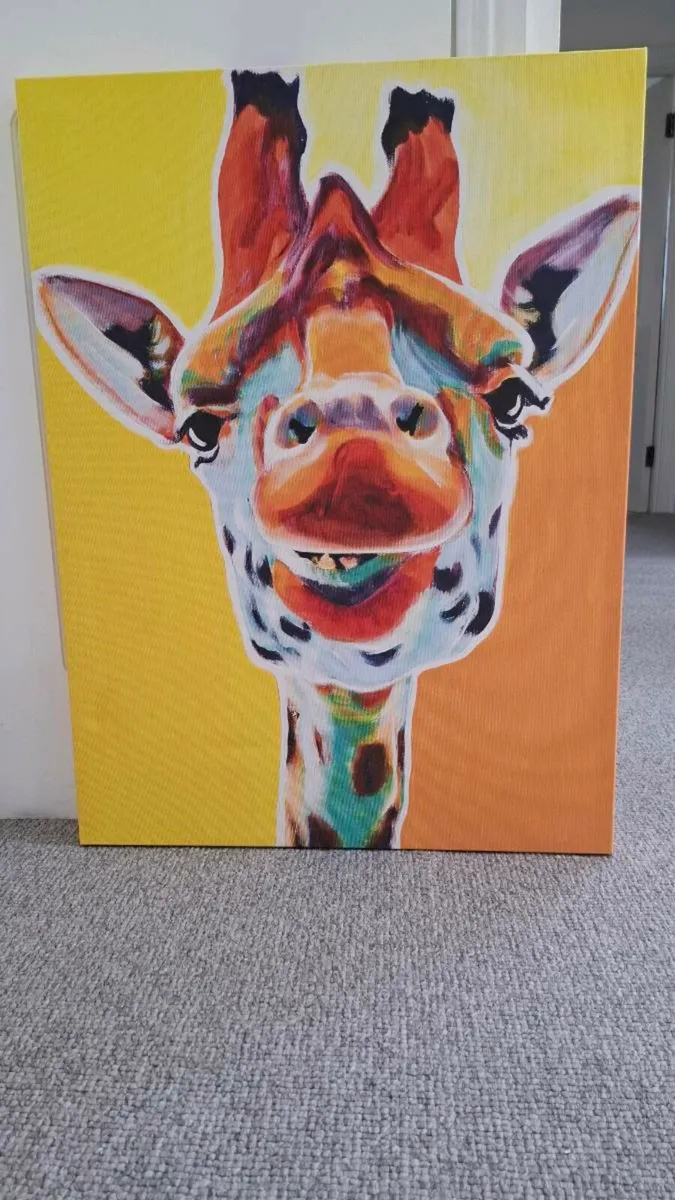 Funky Giraffe Canvas picture - Image 1