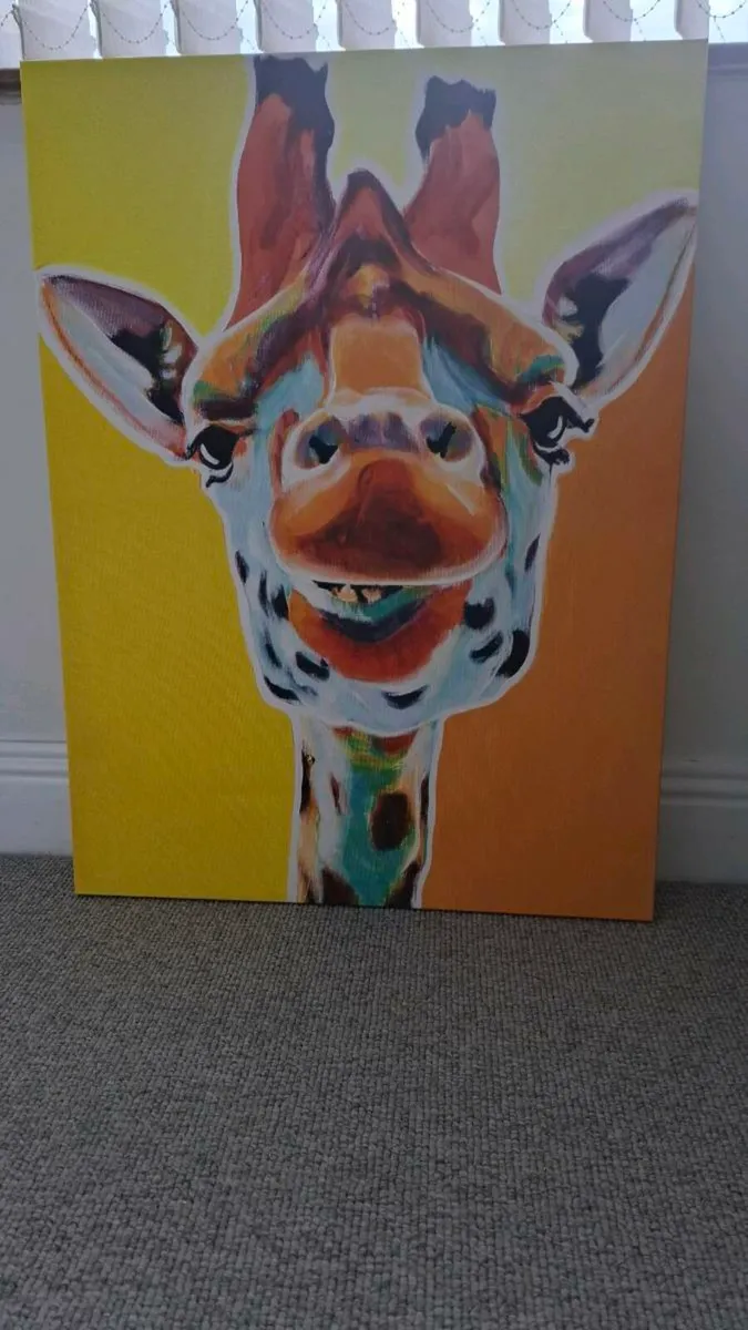 Funky Giraffe Canvas picture - Image 2