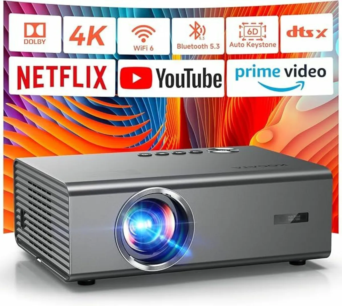 4K Smart Projector Office Bedroom with Netflix - Image 4
