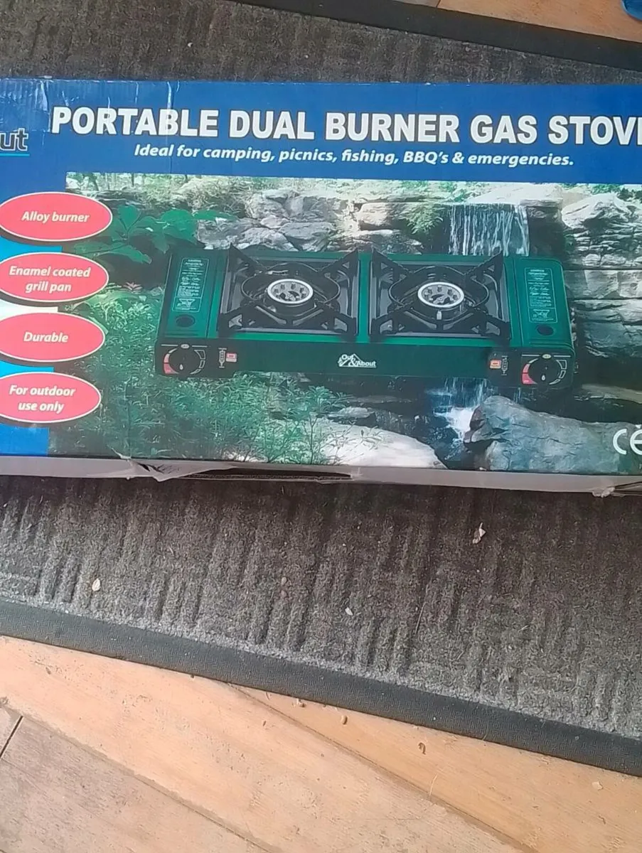Portable dual burner gas stove - Image 1