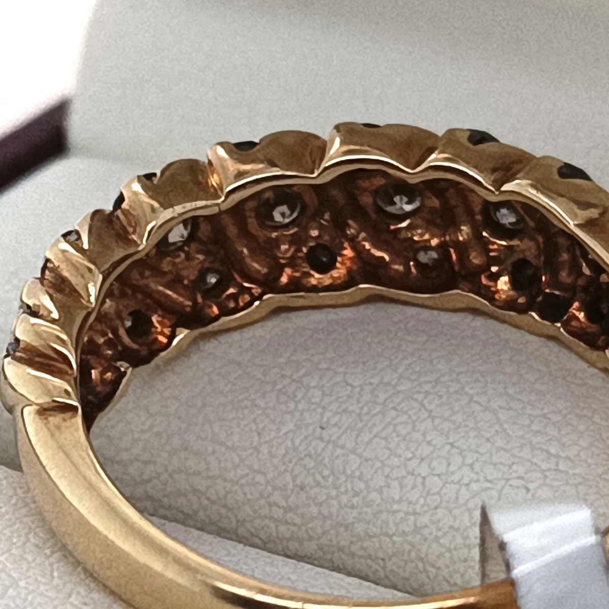 14 K yellow gold & diamond Estate Ring Band - Image 4