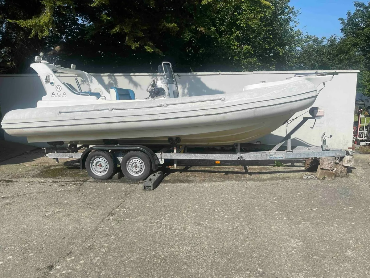 6.4m Rib w 115hp Mariner & Trailer - Image 3
