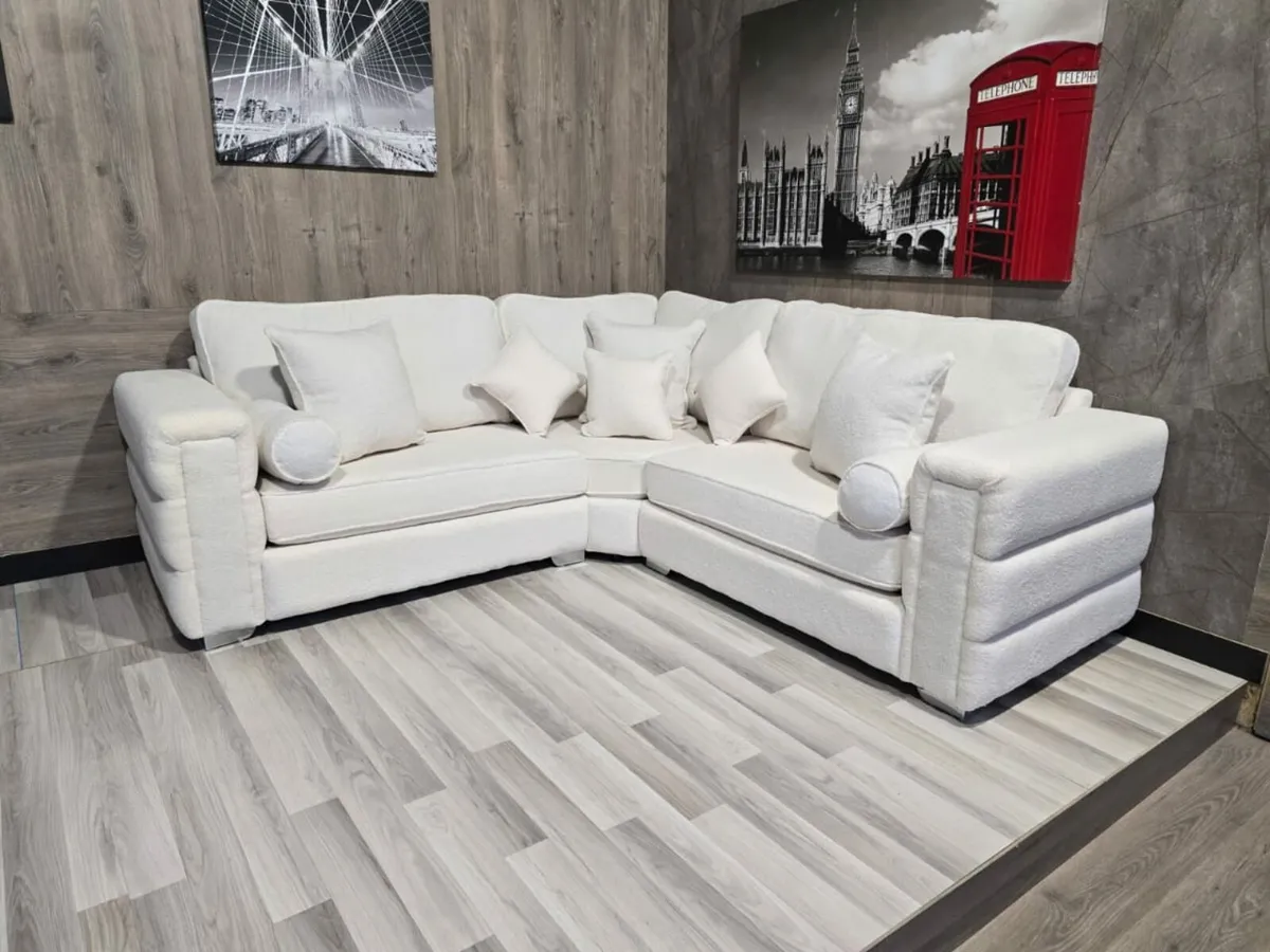 Teddy Corner Sofa with Cream Colour - Image 2