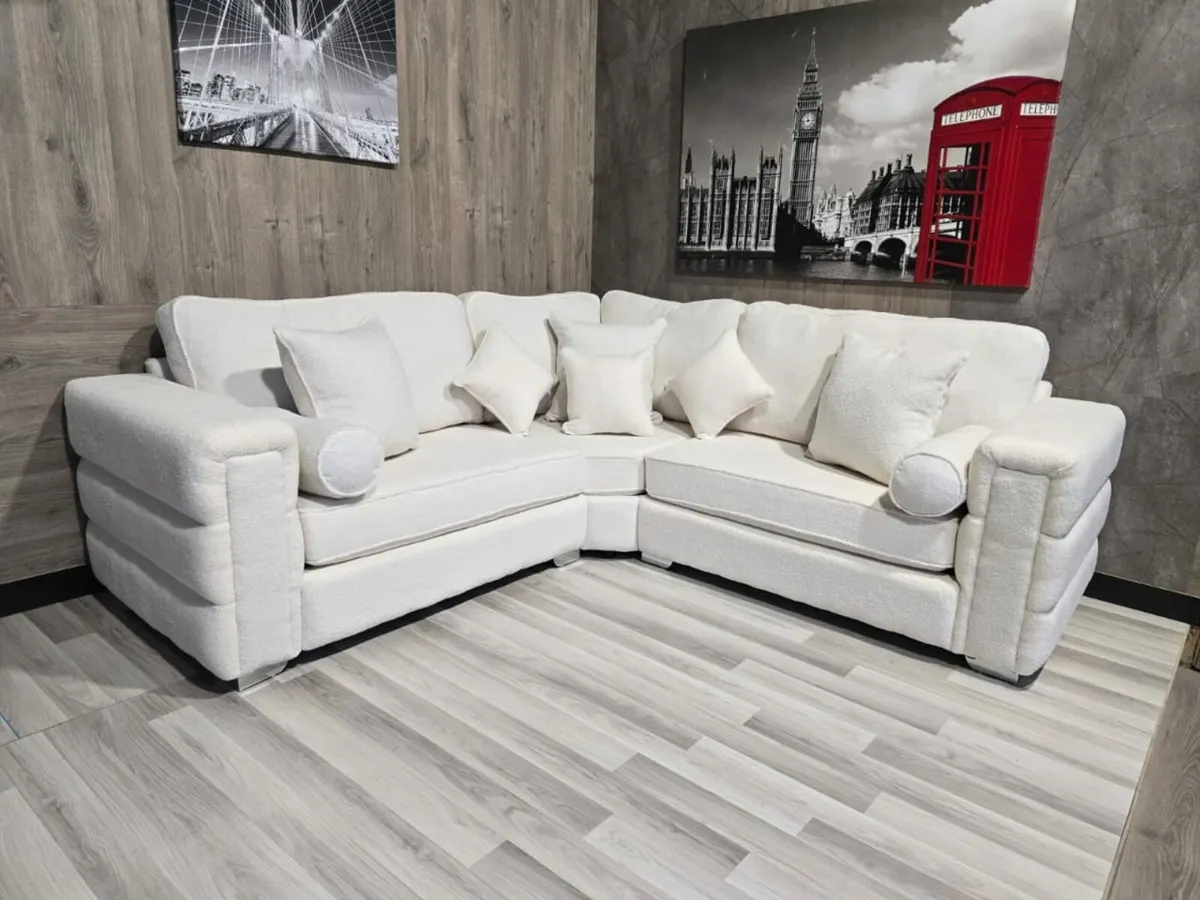 Teddy Corner Sofa with Cream Colour - Image 3