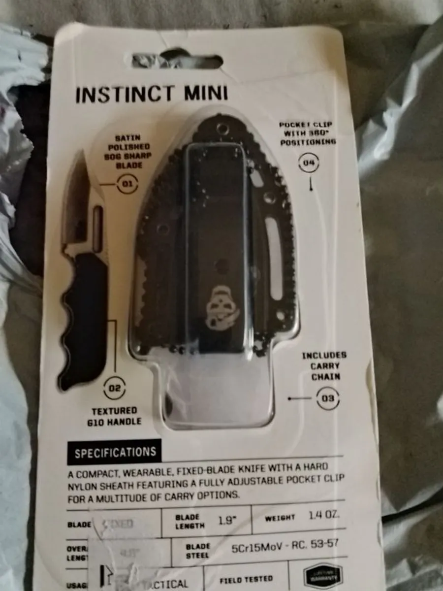 bushcraft Fixed Knife with clip pouch - Image 3