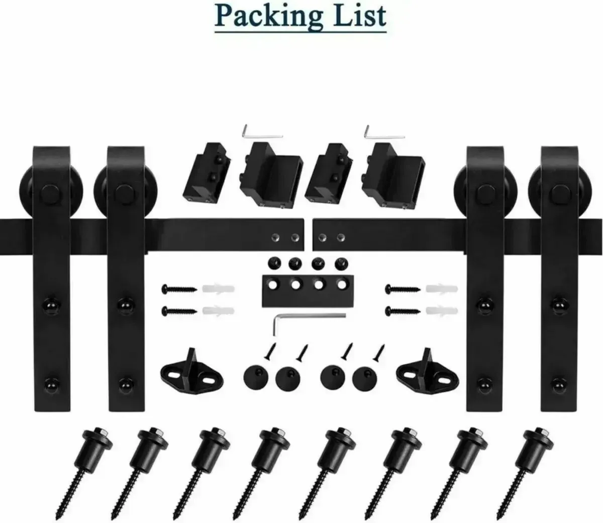Double Sliding Barn Door Hardware Kit  10FT - Image 4