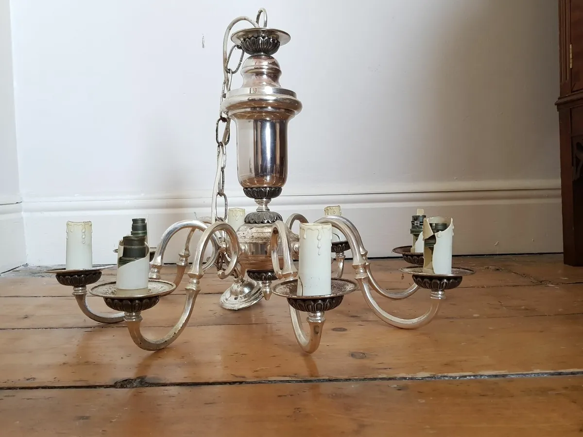Silver-Plated Chandelier - Image 2