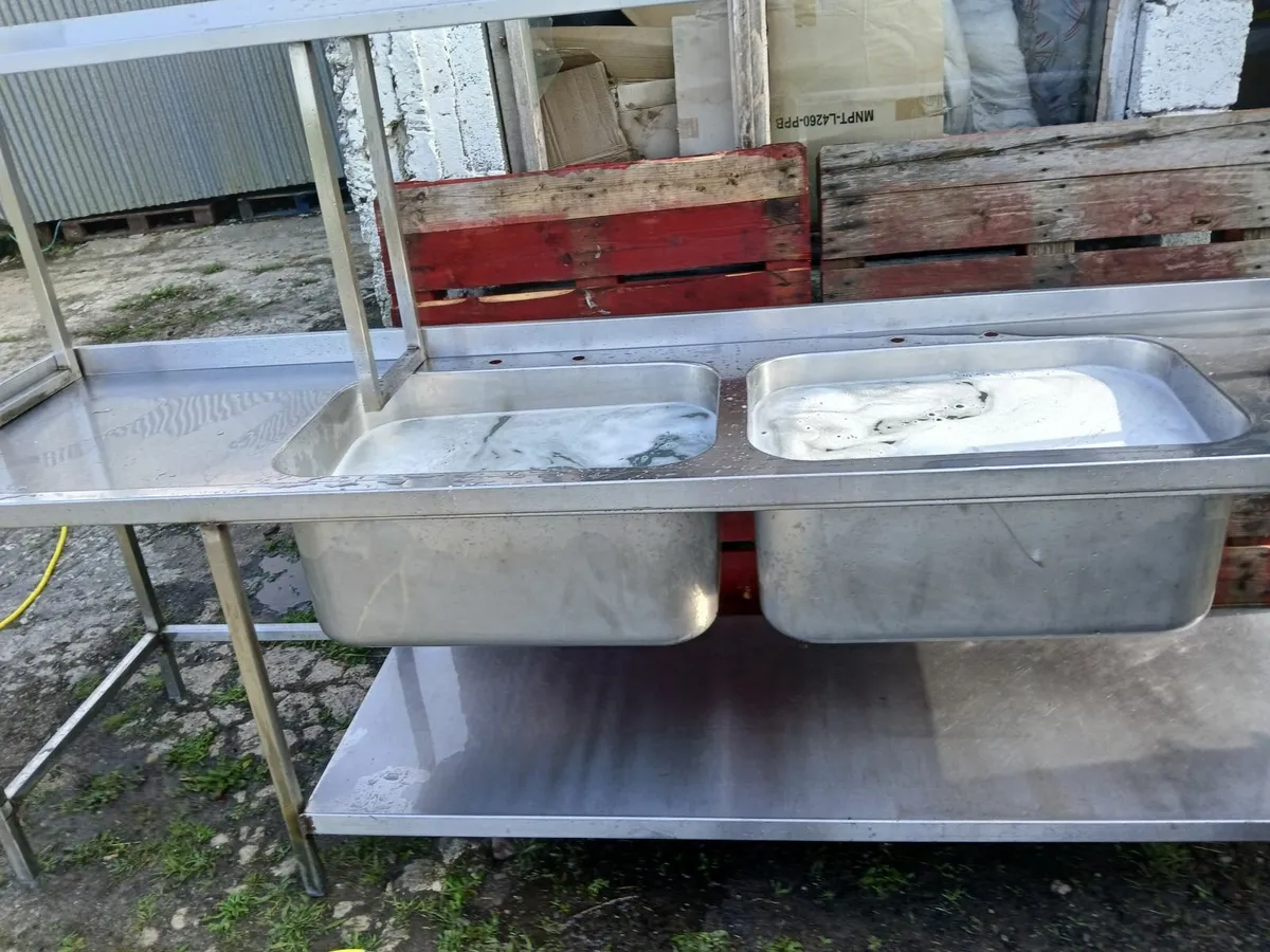 Stainless steel cabbinet double sink unit delivrre - Image 3