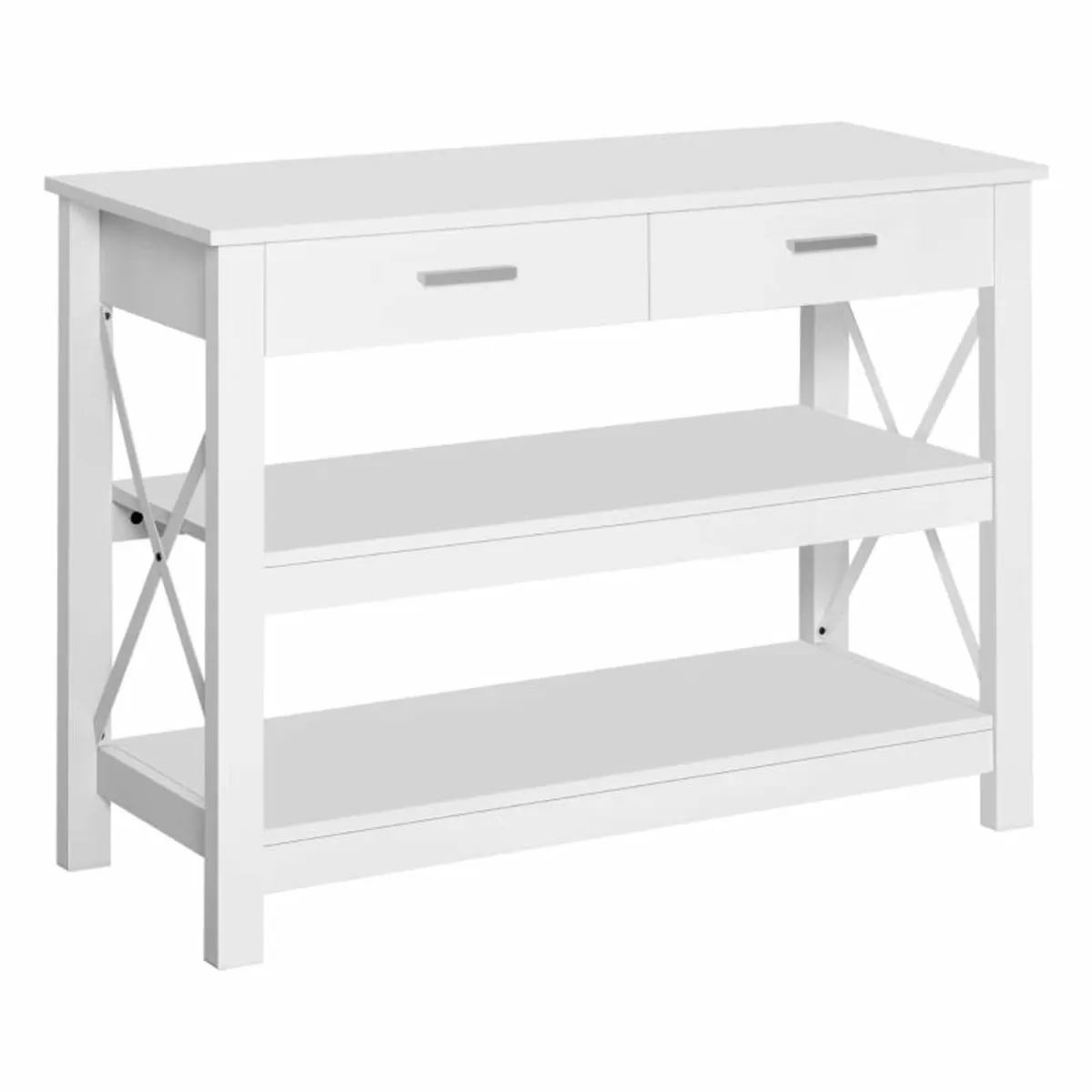 Entryway Console Sofa Table with 2 Drawers and Sto - Image 1