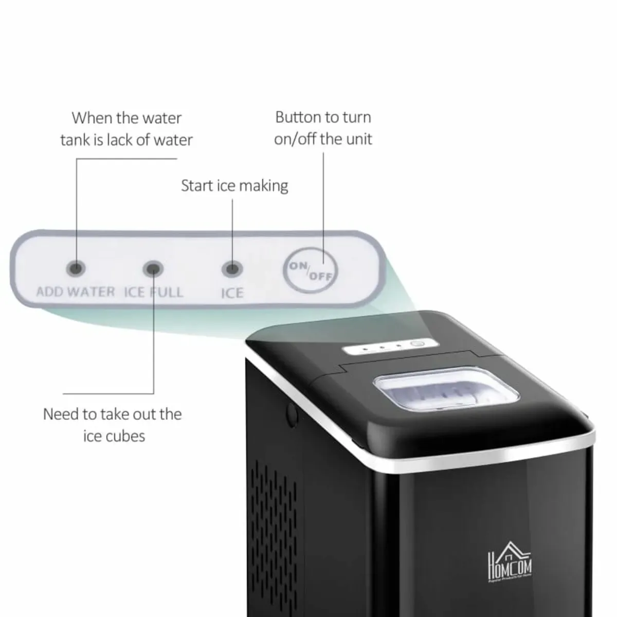 Portable Ice Maker Countertop, Bullet Ice Cube Mac - Image 4