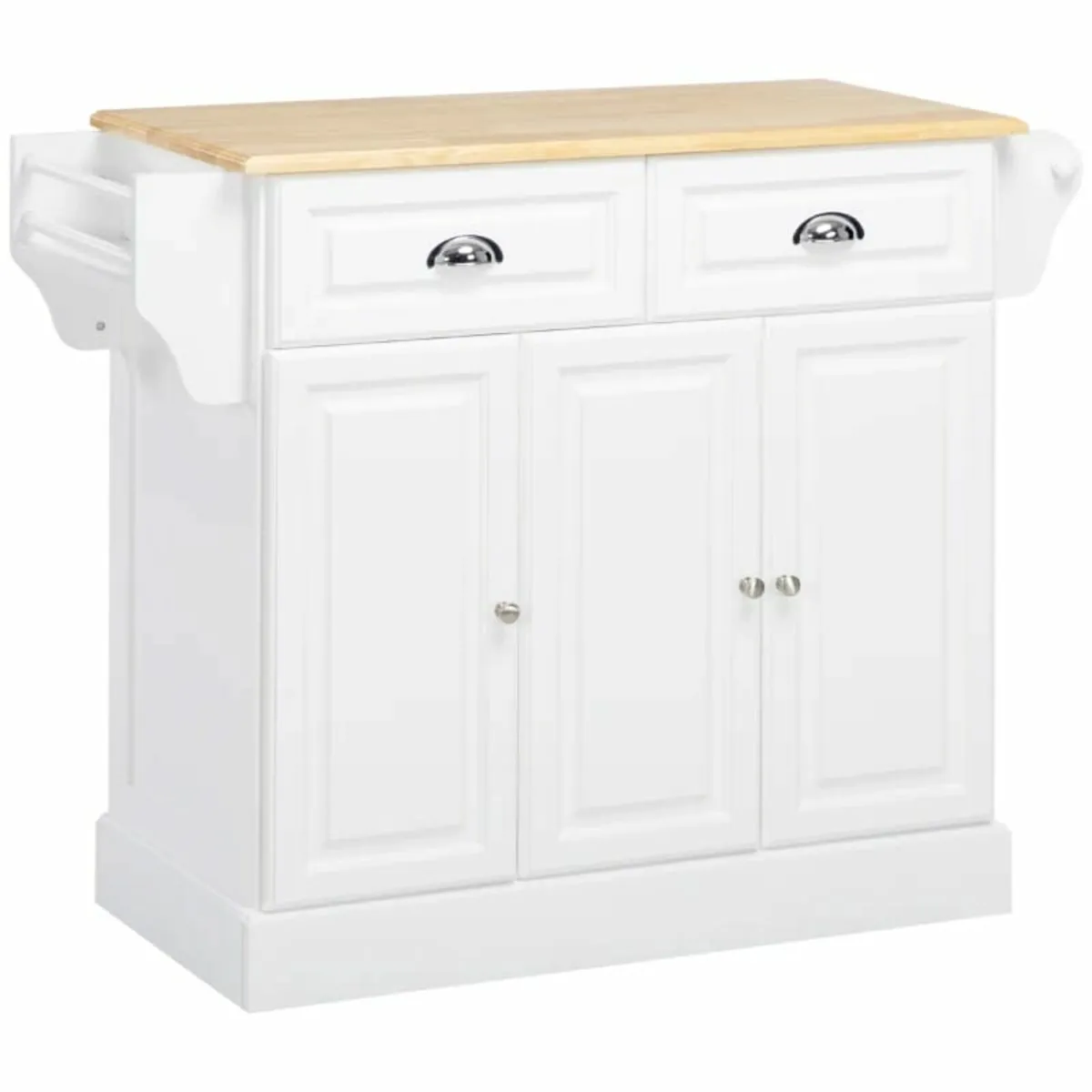 Kitchen Island with Storage Rolling Kitchen Servin - Image 1