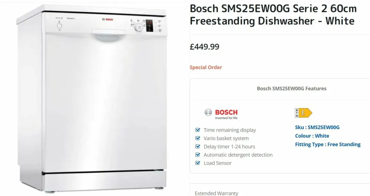 Dish washer - Bosch Series 2 - Image 4