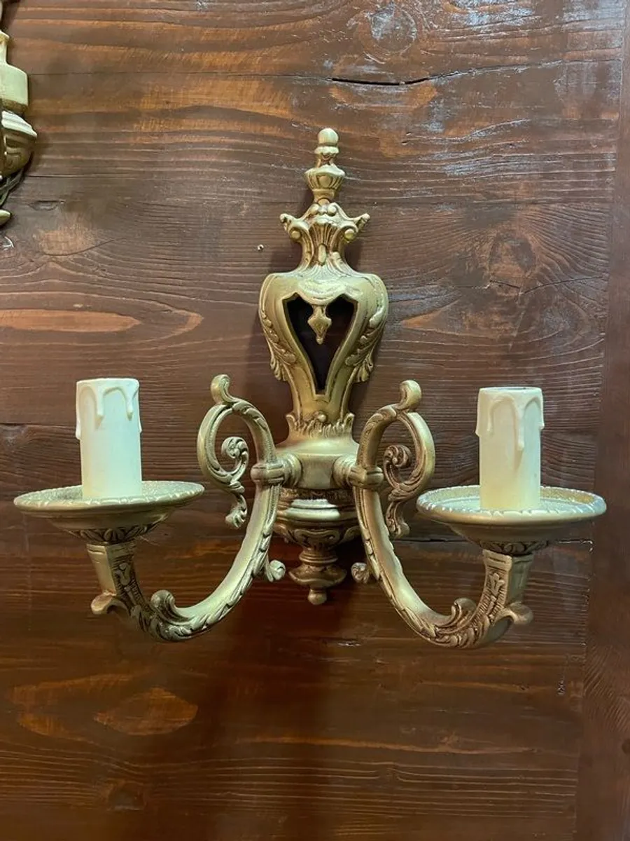 Pair of Elegant & Ornate French Wall Lights - Image 2