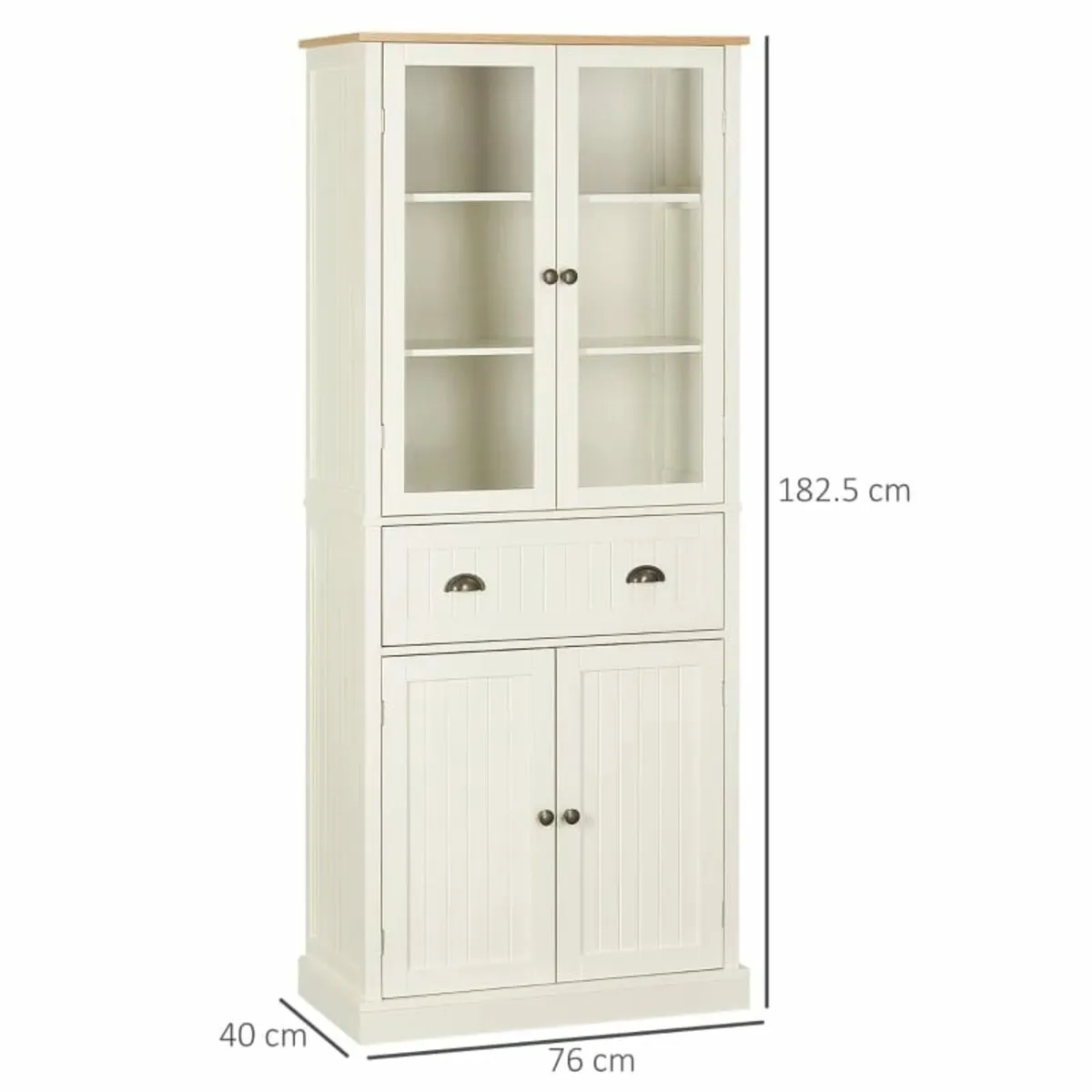 Kitchen Cupboard, 5-tier Storage Cabinet with Adju - Image 2
