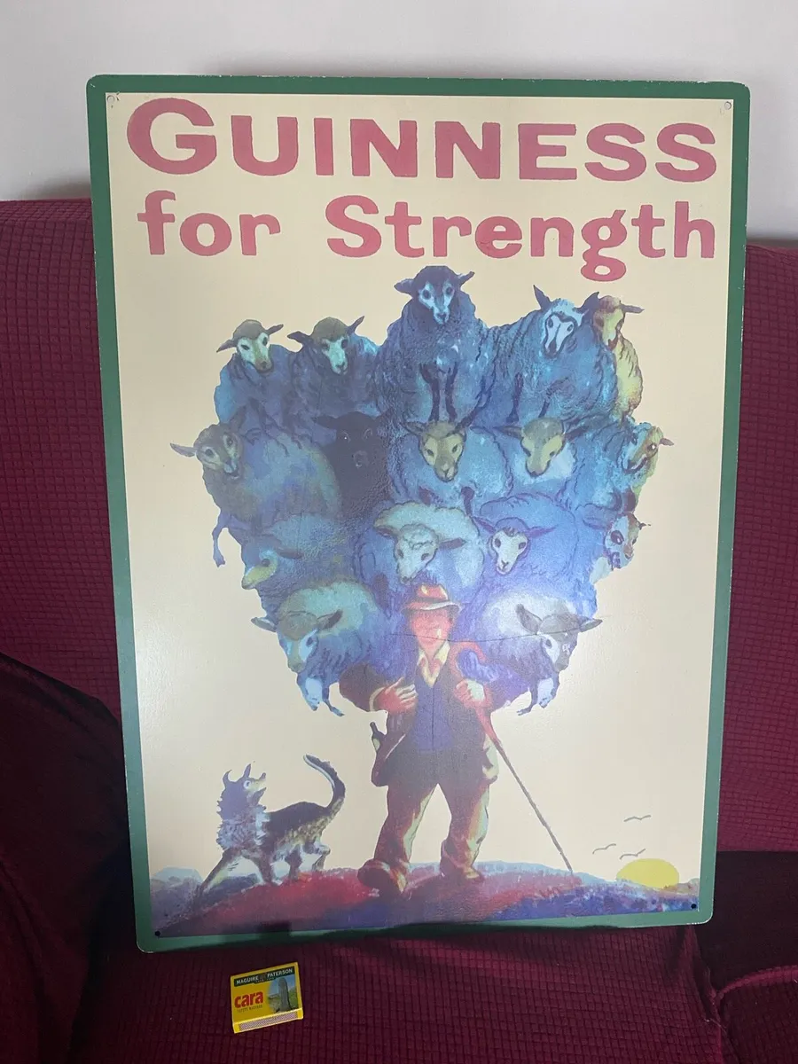 Large Vintage Guinness Metal Sign - Image 1