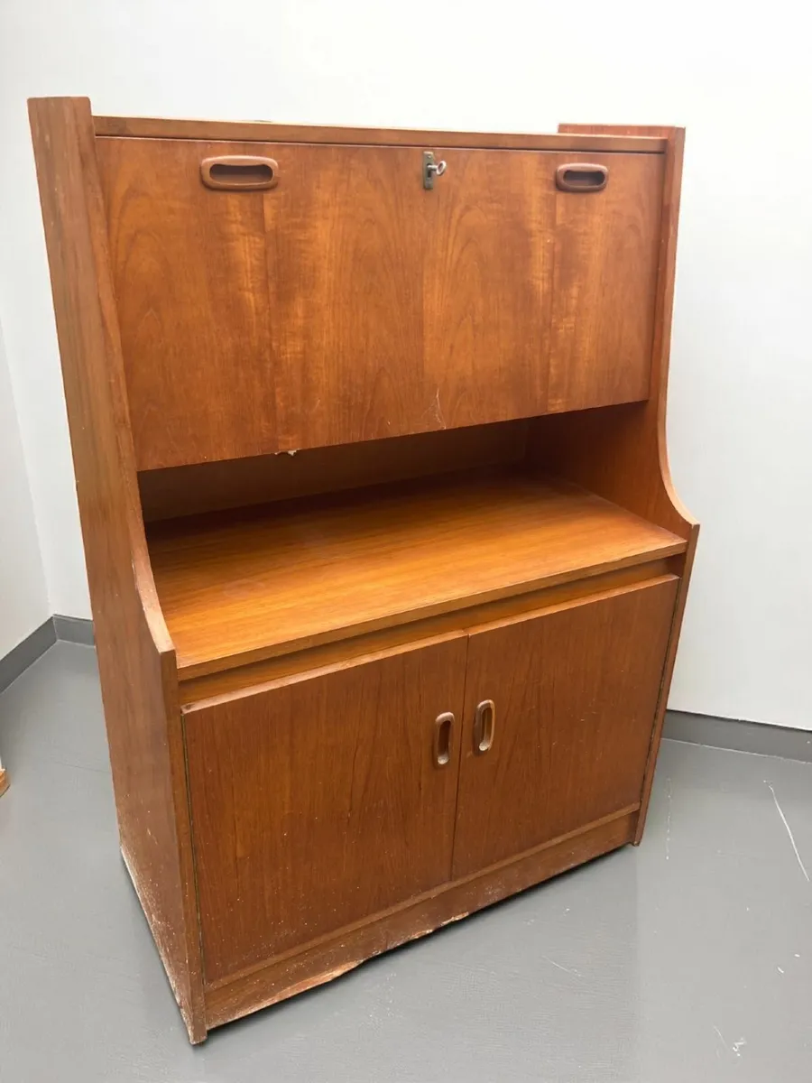 Drinks Cabinet - Mid Century - Teak Veneer - Image 1