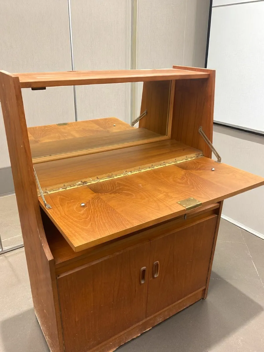 Drinks Cabinet - Mid Century - Teak Veneer - Image 4