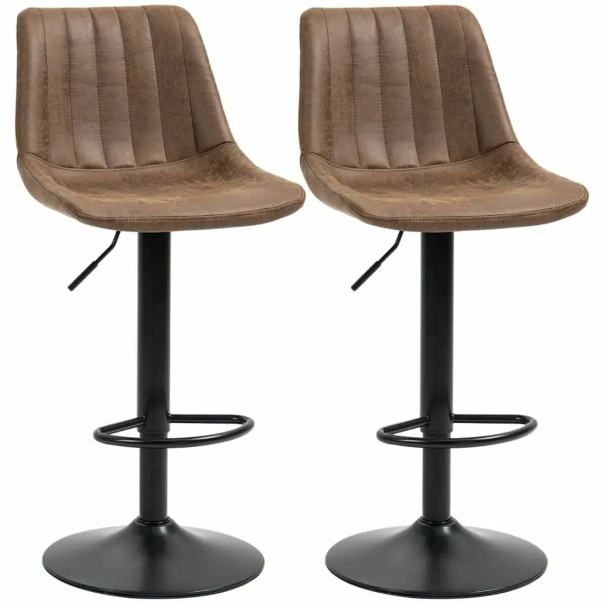 Adjustable Bar Stools Set of 2 Counter Height Bars - Image 1