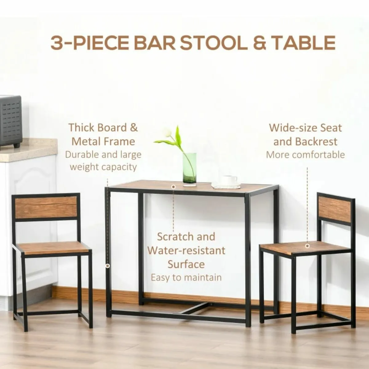 Dining Table and Chairs Set 2, Dining Room Sets, R - Image 3