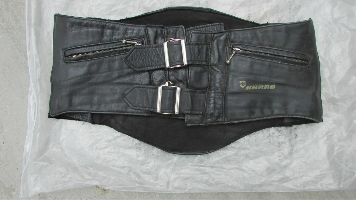 Harro Motorcycle Leather Kidney Belt FREE - Image 1