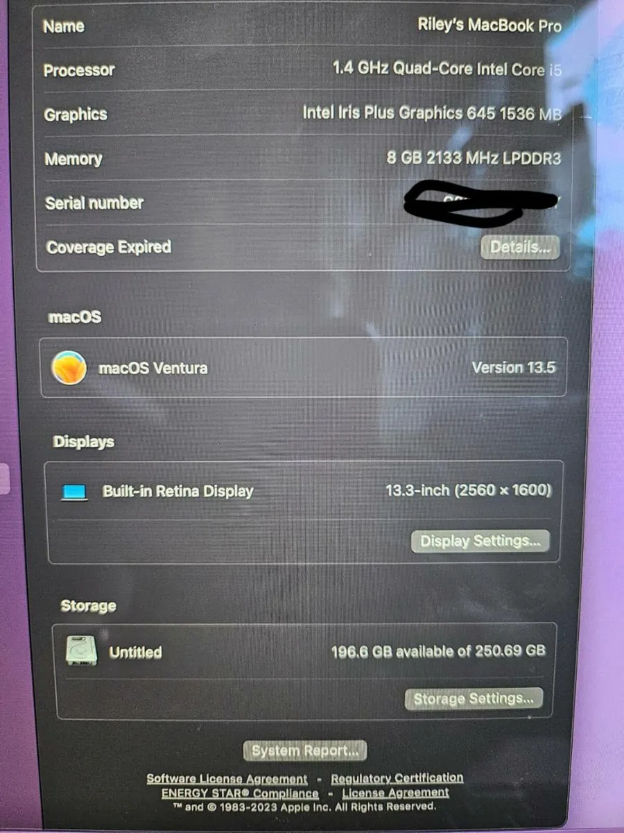 Macbook pro 13.5 inch - Image 3