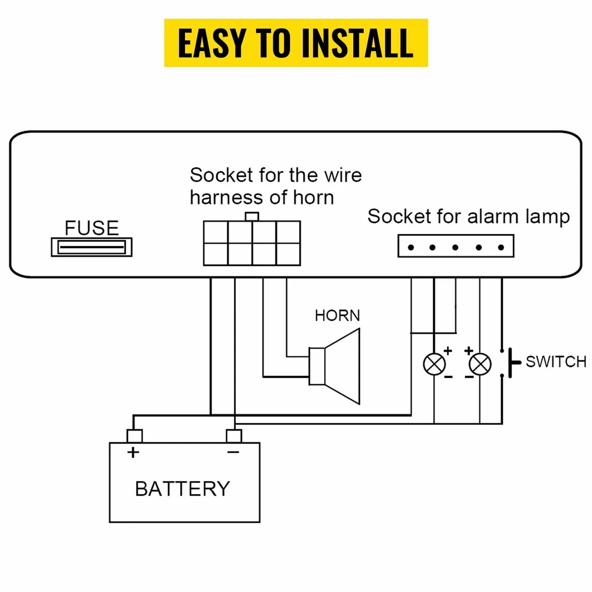 Car Warning Alarm 400W  Fire Horn PA Speaker - Image 3