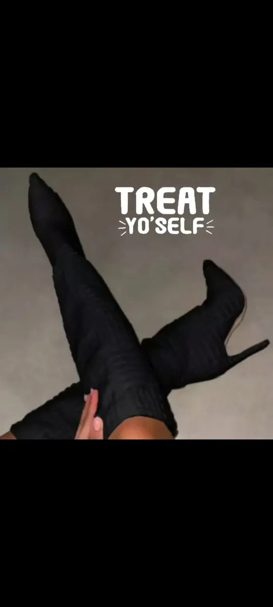 Black High heels boots - Image 2
