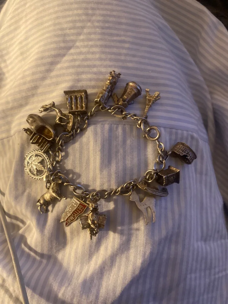 Silver charm bracelet - Image 1