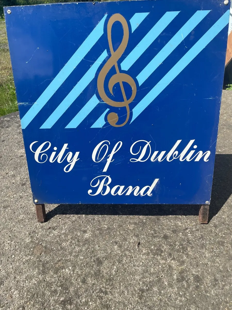 Vintage Steel Sandwich Board with Perspex Front - Image 1