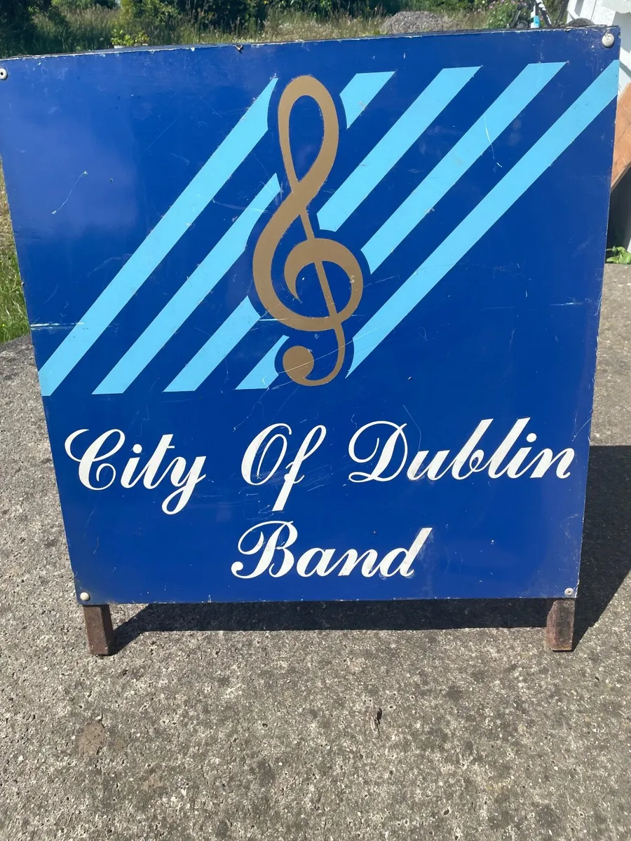 Vintage Steel Sandwich Board with Perspex Front - Image 2