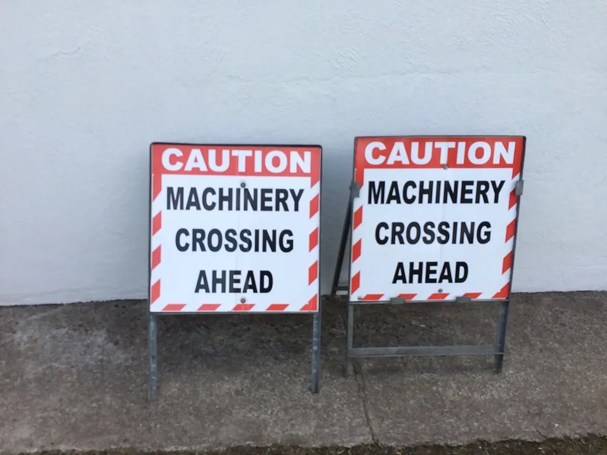 Two Galvanized Steel Signs - Image 1