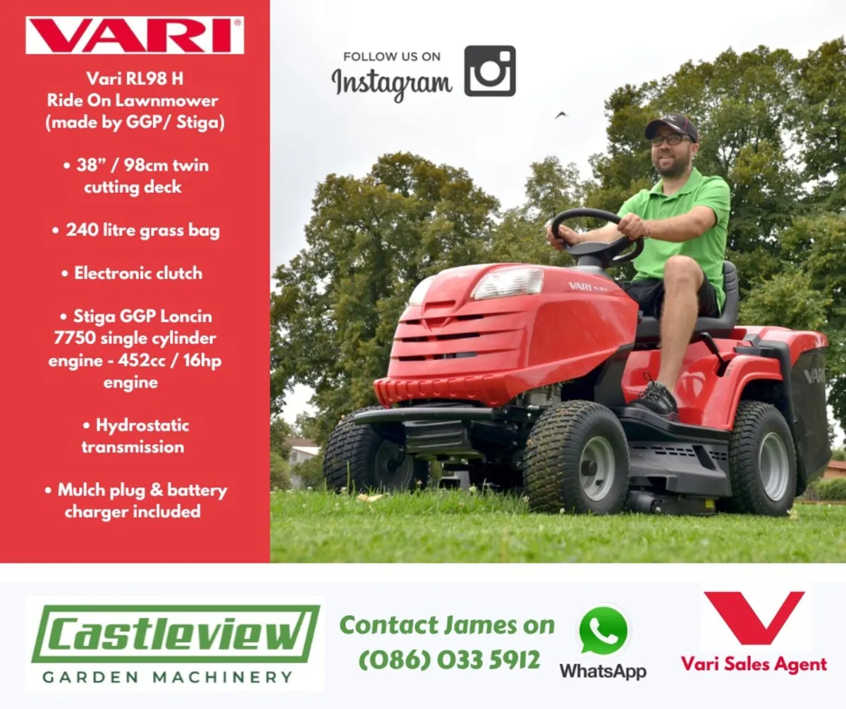 New Vari RL98 H Ride on mower made by Stiga/ GGP - Image 1