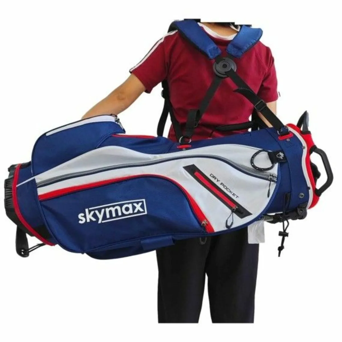 Skymax Sky-Lite 9 Inch Stand Bag - Navy/White/Red - Image 4