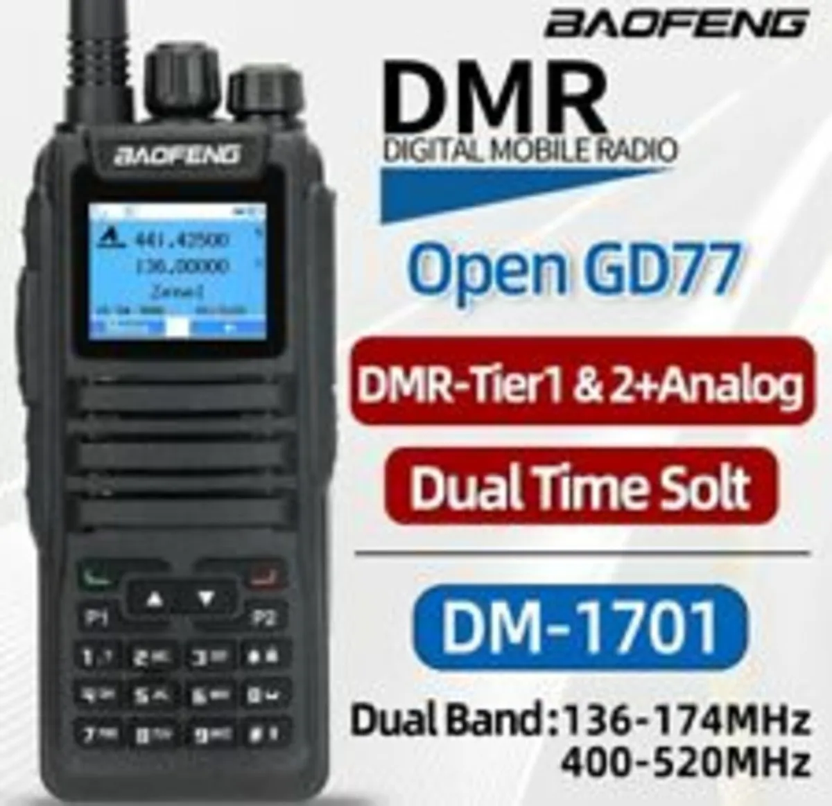 DMR RADIO "opened gd77" digital monitor