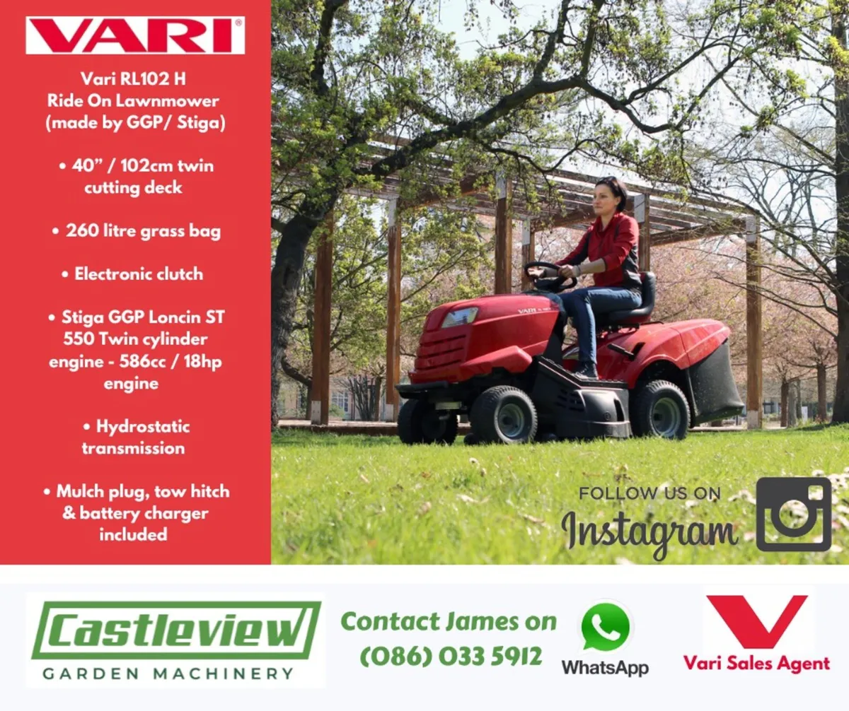 Vari RL102 H Ride on mower made by Stiga/ GGP - Image 1