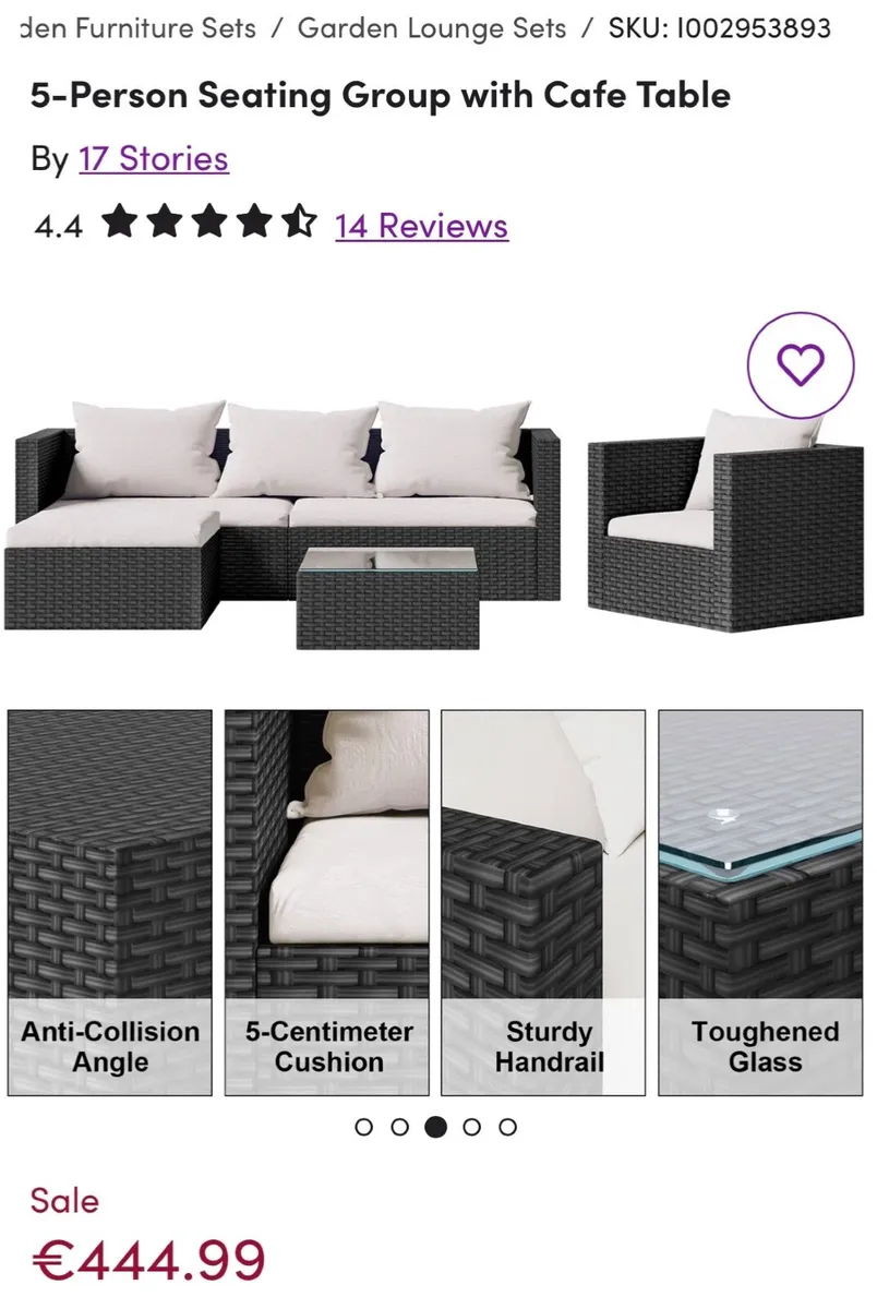 Outdoor/ patio/ garden furniture set - Image 3