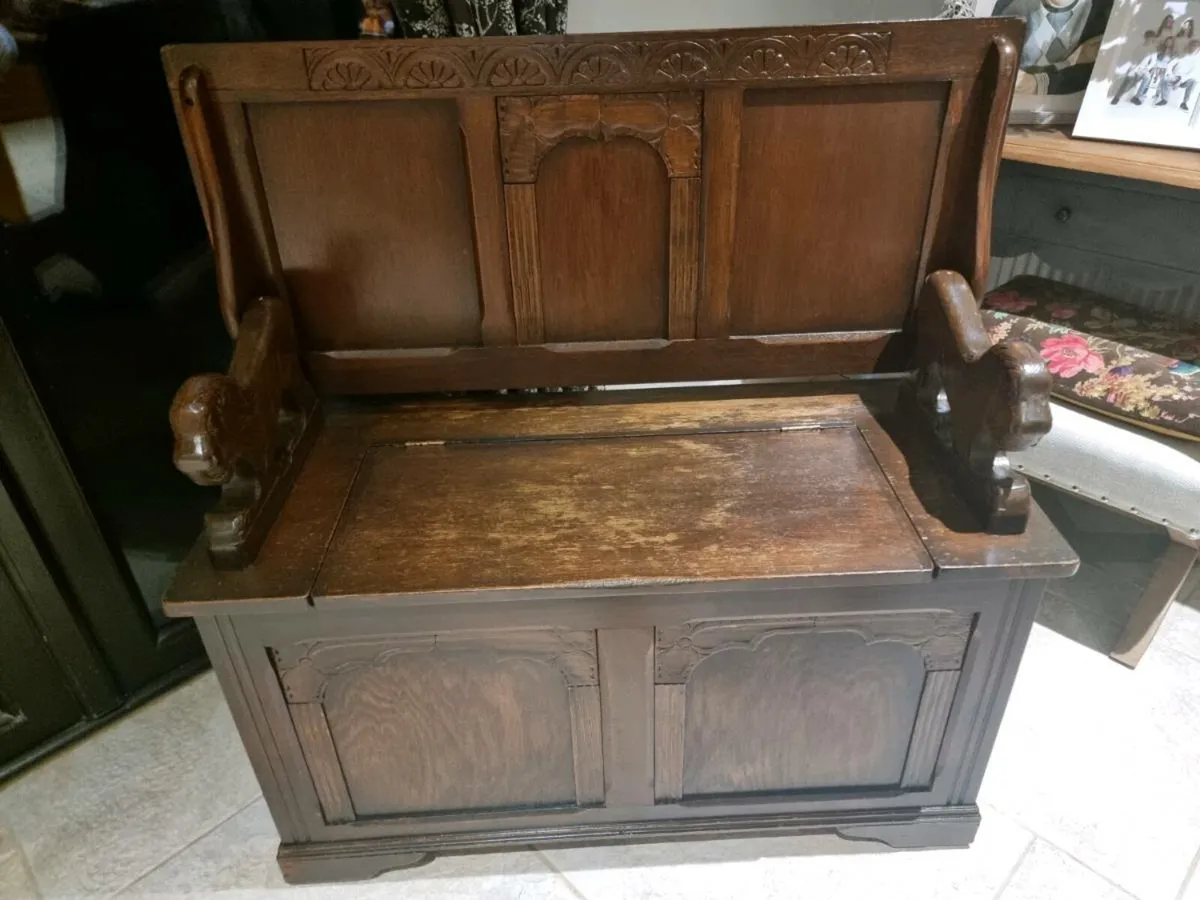 Stunning Teak Monks Bench/Table - Image 2