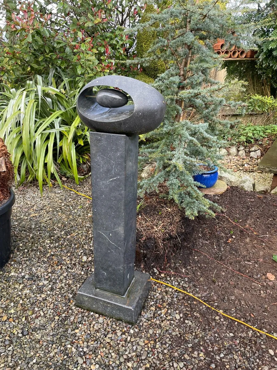Solid marble/ slate egg statue - Image 2