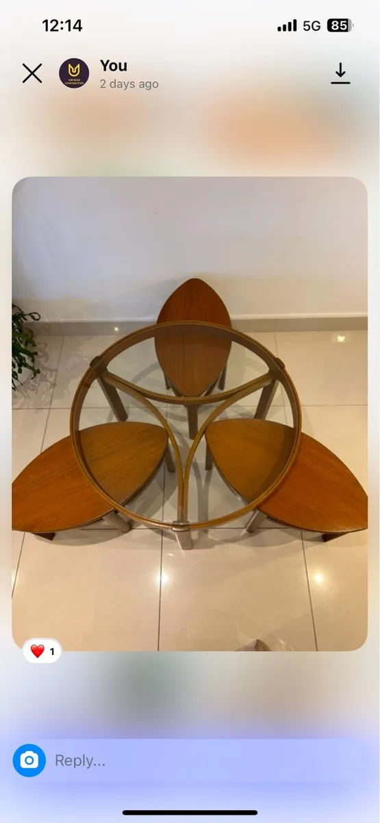 Mid century trinity coffee table retro vintage - Image 1