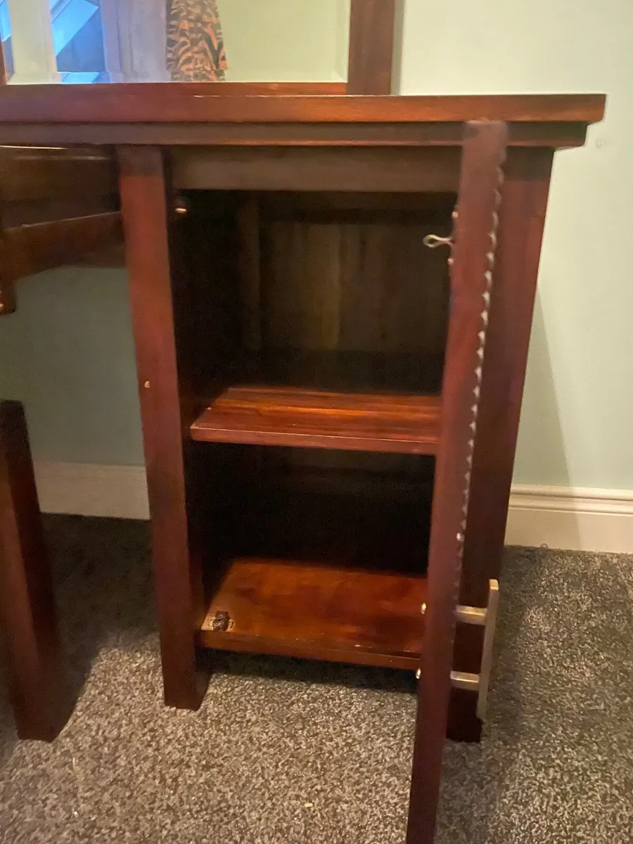 Dark Solid  Wood Vanity Dresser - Image 2