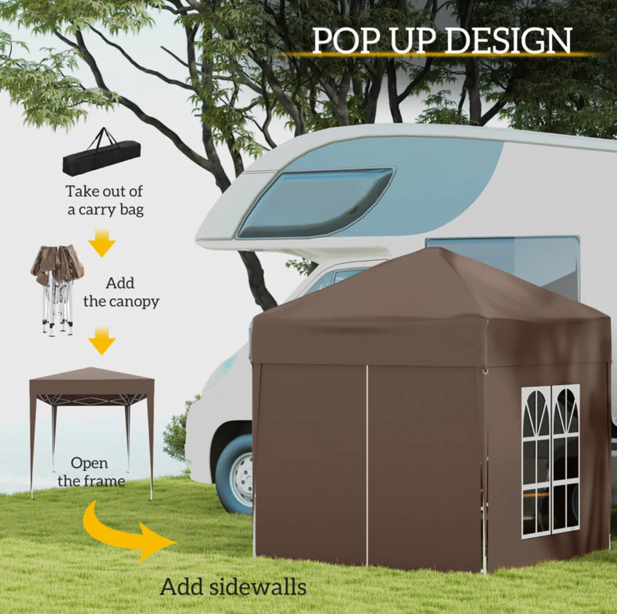 Outside 2x2m Pop Up Marquee - Image 3