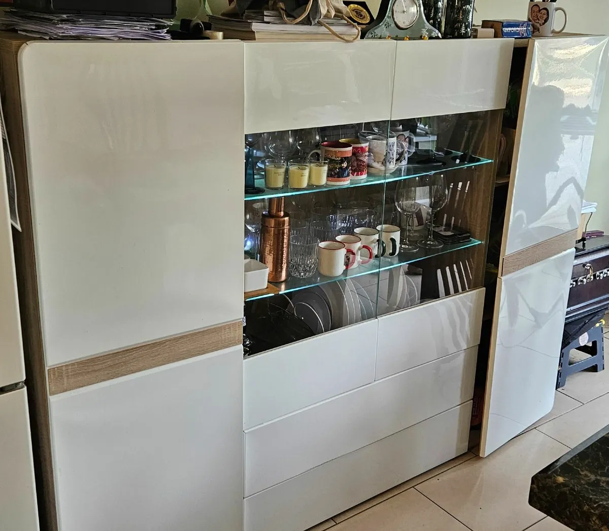 Sofa, tv unit, dining room shelves - Image 1