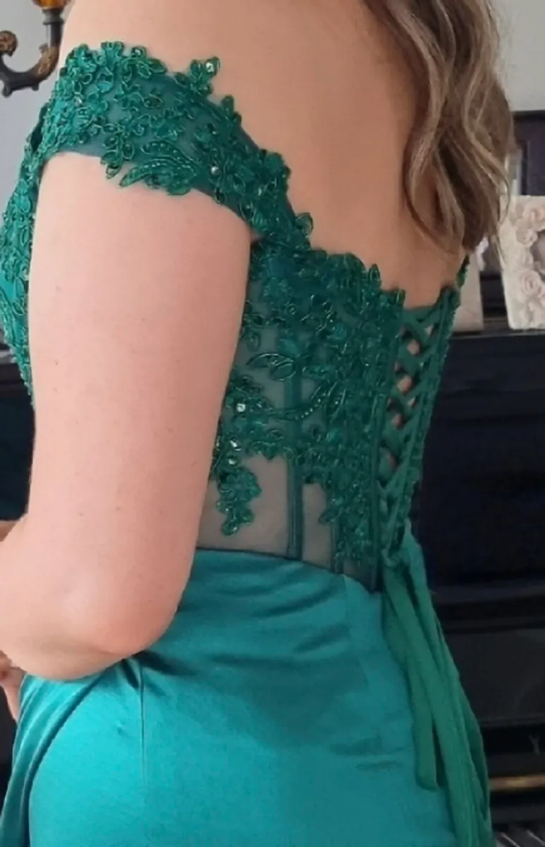 Emerald Green Debs Dress - Image 4