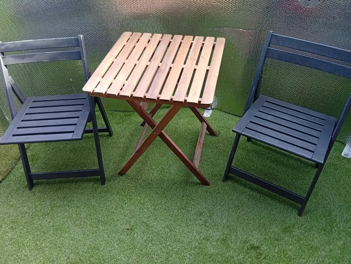 Oak Outdoor Foldable garden set - Image 1