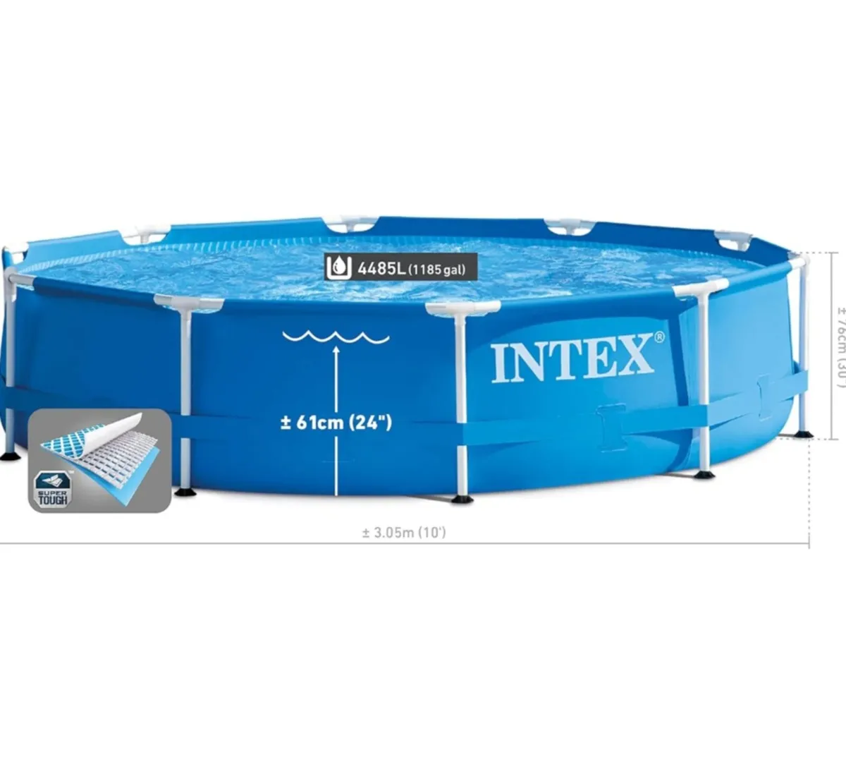 Swimming Pool
Intex 28202UK 10ft x 30in Metal Fram - Image 2
