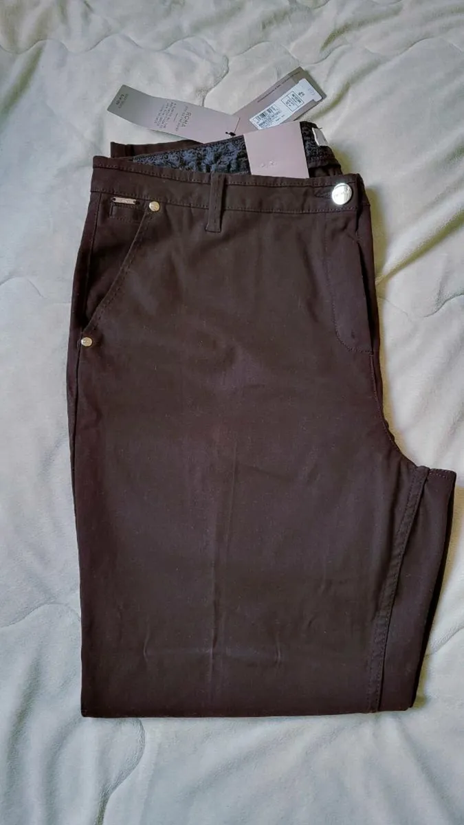 Womens trousers size22-24 XXL chocolate brown - Image 2